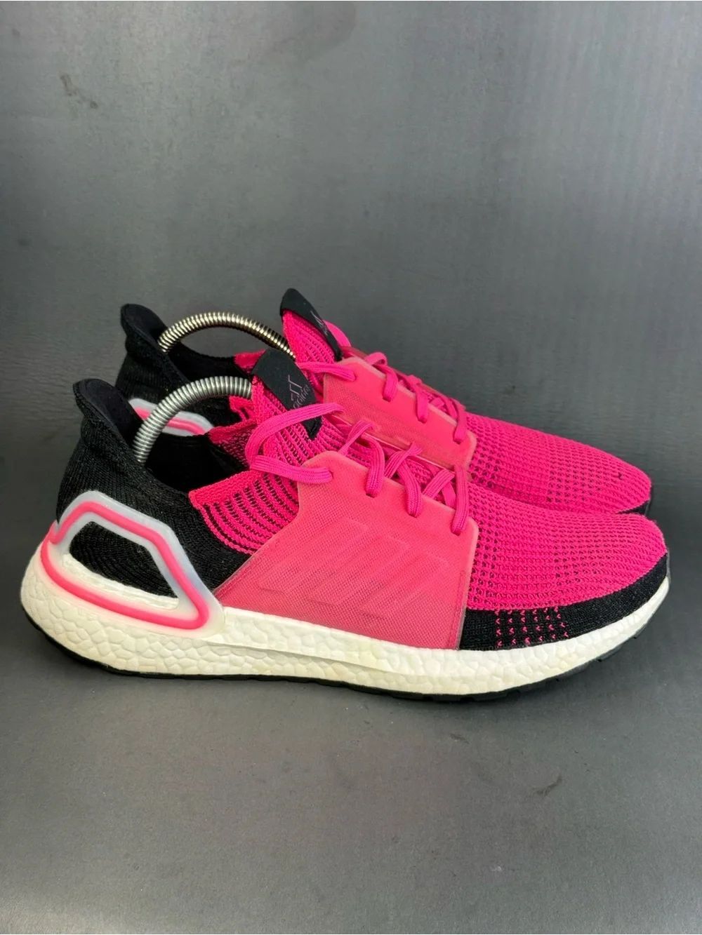 adidas Ultra Boost 19 Shock Pink Core Black sneaker shoe womens size 11